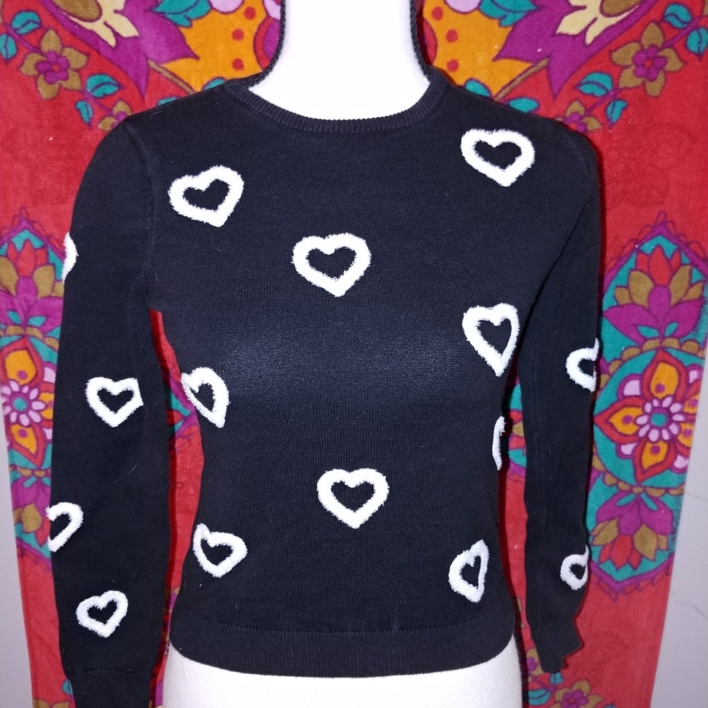 Black and White Sweater From H&M Girls Medium
